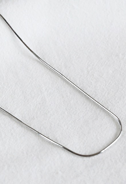 아르겐 - 1mm 실키 사각 뱀줄 스네이크 체인 실버925 은 목걸이줄